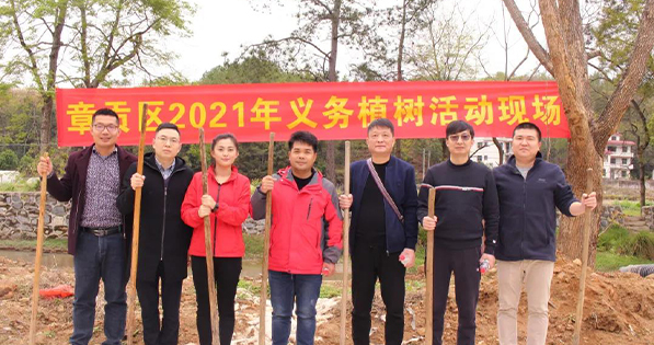 春回大地，萬物復蘇丨挺進環(huán)保聯(lián)合贛南專員辦、區(qū)生態(tài)環(huán)境局等單位開展義務植樹節(jié)活動